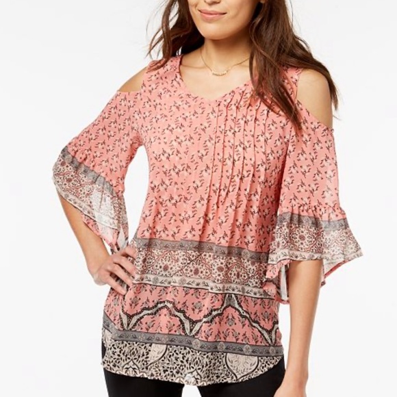 style & co cold shoulder top